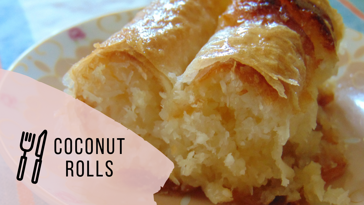 Coconut phyllo rolls (coconut baklava rolls)